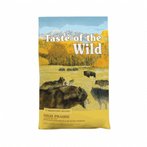 Taste of the Wild High Prairie Canine recipe with Roasted Bison & Roasted Venison yellow