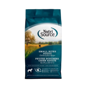 NutriSource Small Bites Adult Chicken N Rice recipe With Whalosome Grains - 4 Lbs